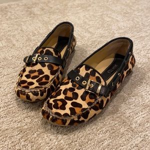 VANELi camel calf hair loafer with buckle